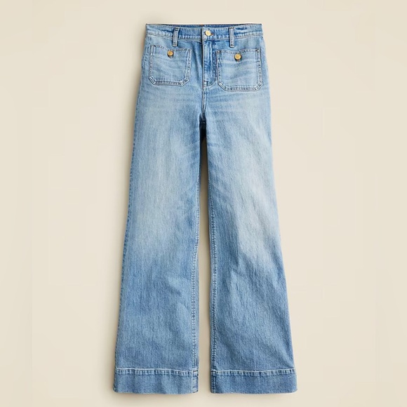 J. Crew Sailor Denim Trousers in Blue River, Women’s 27 - Picture 5 of 9
